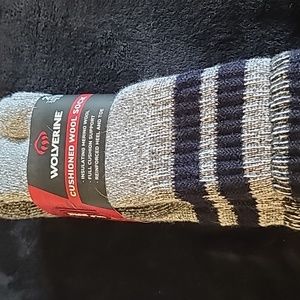 Wolverine Blue Gray Cushioned Wool Sock Large